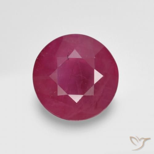1.12ct Naturale Rosso medio Rubino, Rotondo, VS-SI
