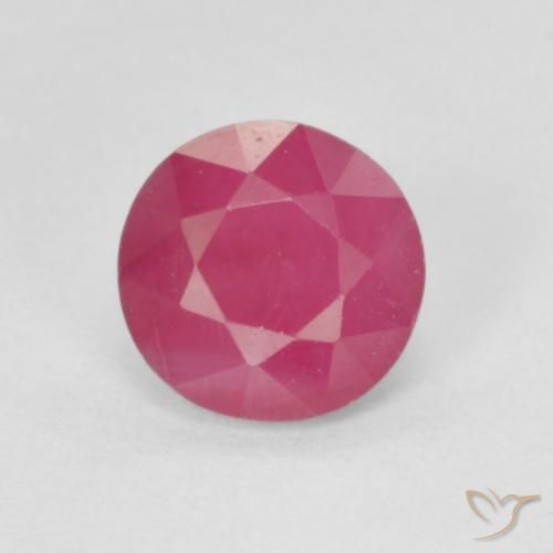 1.19ct Naturale Rosso tendente al rosa Rubino, Rotondo, VS-SI