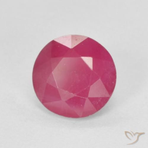 Rubino Rosso tendente al rosa naturale da 1.19 ct, Rotondo, VS-SI