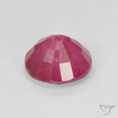 Rubino Rosso tendente al rosa naturale da 1.19 ct, Rotondo, VS-SI