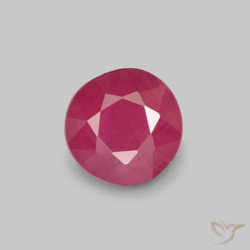 0.77ct Naturale Rosso tendente al rosa Rubino, Rotondo, VS-SI