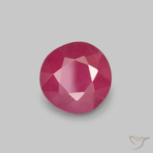 Rubino Rosso tendente al rosa naturale da 0.77 ct, Rotondo, VS-SI