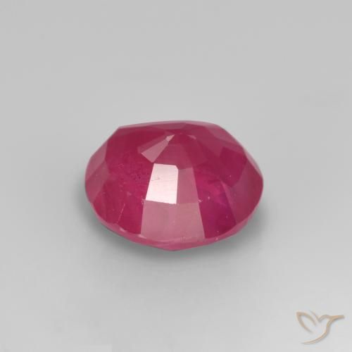 Rubino Rosso tendente al rosa naturale da 0.77 ct, Rotondo, VS-SI