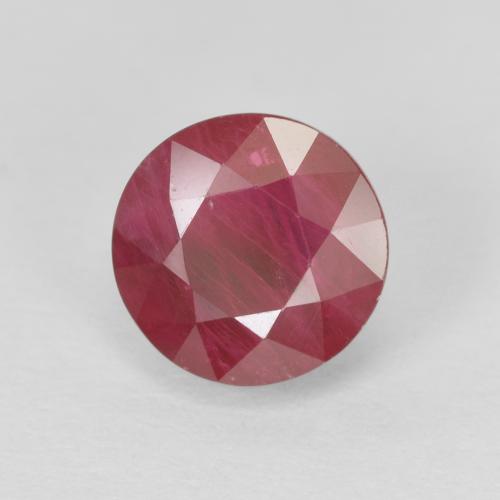 Rubino Rosa rossastra naturale da 1.42 ct, Taglio rotondo, VS-SI