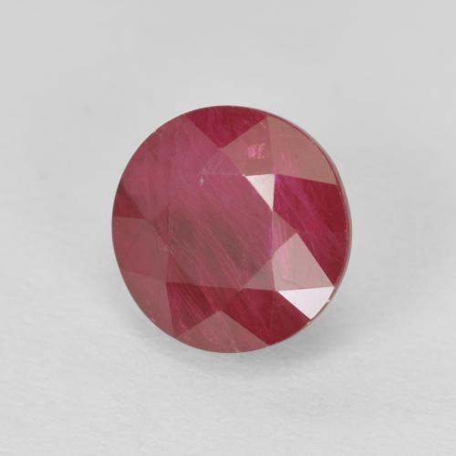 Rubino Rosa rossastra naturale da 1.42 ct, Taglio rotondo, VS-SI