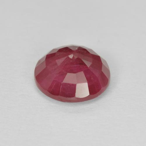 Rubino Rosa rossastra naturale da 1.42 ct, Taglio rotondo, VS-SI