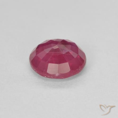 Rubino Rosa rossastra naturale da 0.71 ct, Rotondo, VS-SI