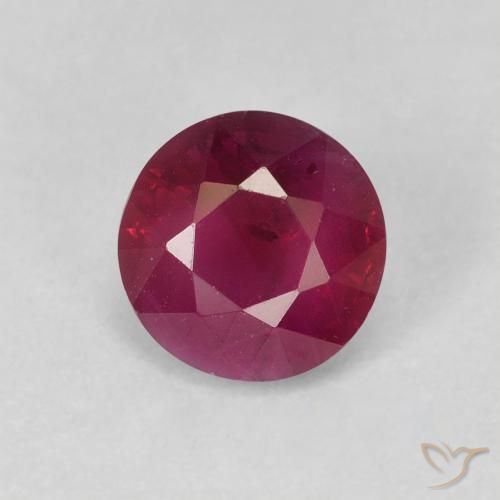 Rubino Rosso medio naturale da 0.97 ct, Rotondo, VS-SI