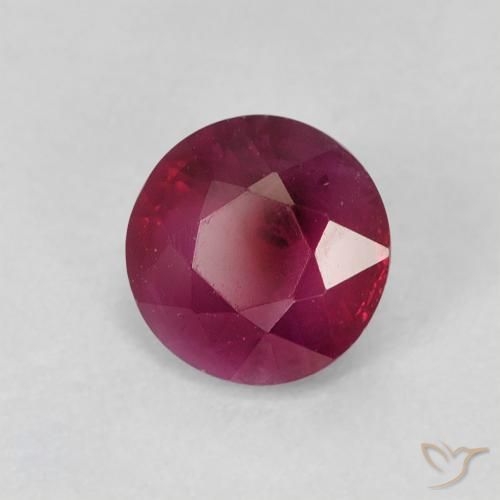 Rubino Rosso medio naturale da 0.97 ct, Rotondo, VS-SI