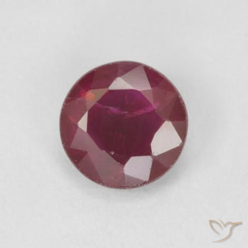 0.40ct Naturale Rosso scuro Rubino, Rotondo, VS-SI