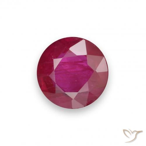 0.73ct Naturale Rosso medio-scuro Rubino, Rotondo, VS-SI