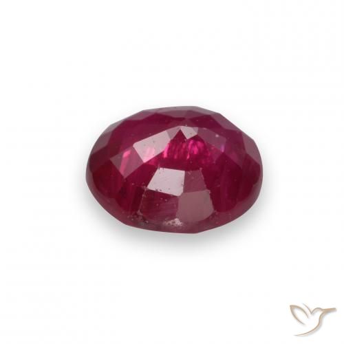 Rubino Rosso medio-scuro naturale da 0.73 ct, Rotondo, VS-SI