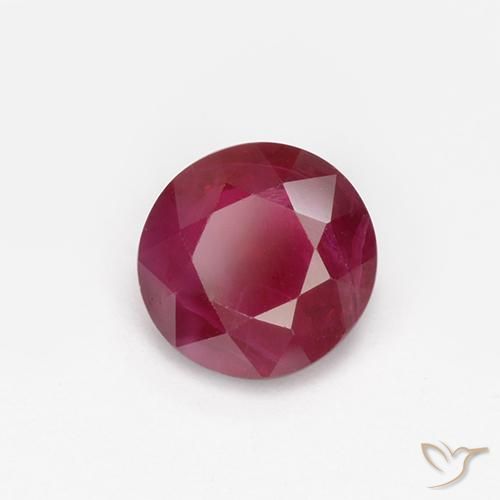 Rubino marmellata rossa naturale da 0.99 ct, Rotondo, VS-SI