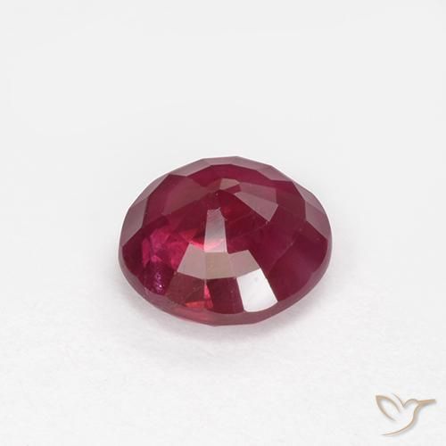 Rubino marmellata rossa naturale da 0.99 ct, Rotondo, VS-SI