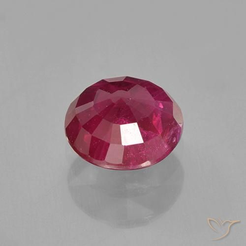 Rubino Rosso tendente al rosa naturale da 0.98 ct, Rotondo, VS-SI