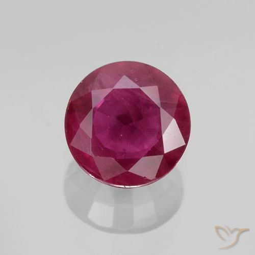0.70ct Naturale Rosso scuro Rubino, Rotondo, VS-SI