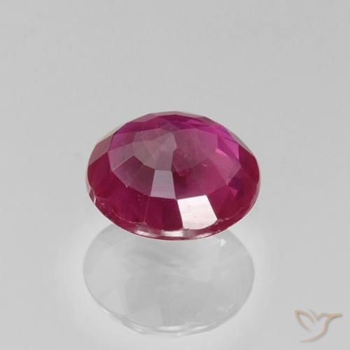 Rubino Rosso scuro naturale da 0.70 ct, Rotondo, VS-SI
