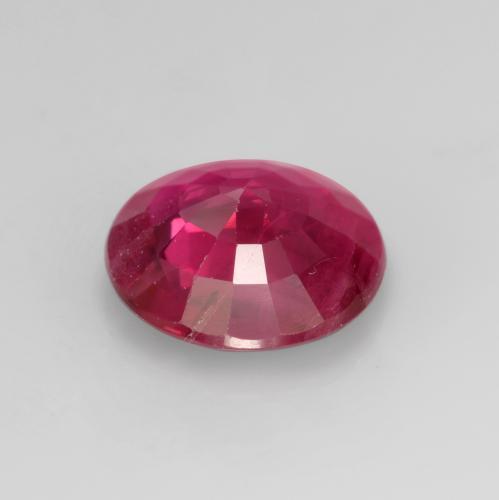 Rubino Rosso chiaro naturale da 0.75 ct, Taglio rotondo, VS-SI