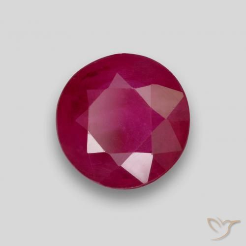 Rubino Rosa rossastra naturale da 0.90 ct, Rotondo, VS-SI
