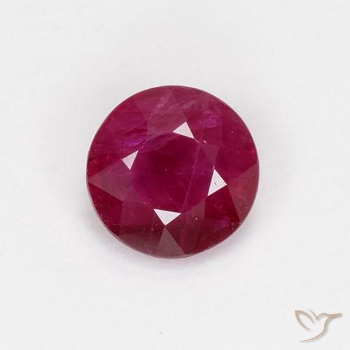0.72ct Naturale Rosso medio Rubino, Rotondo, VS-SI