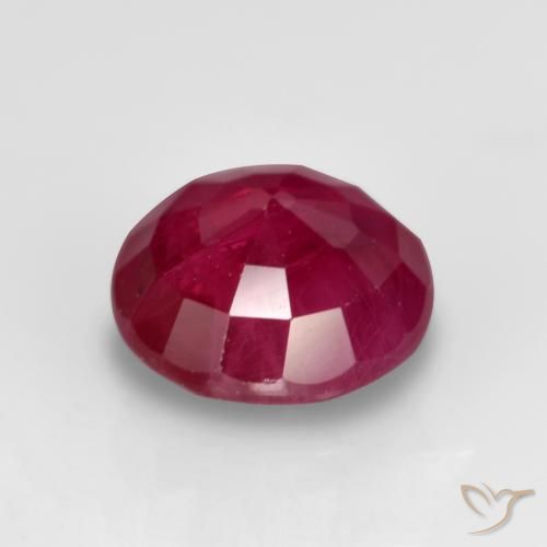 Rubino Rosso scuro naturale da 0.92 ct, Rotondo, VS-SI