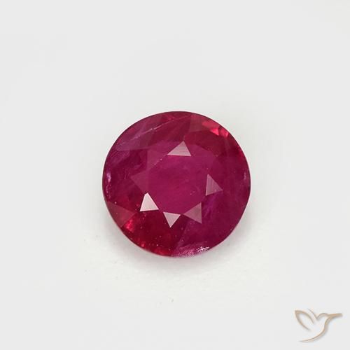 0.64ct Naturale Rosso medio Rubino, Rotondo, VS-SI