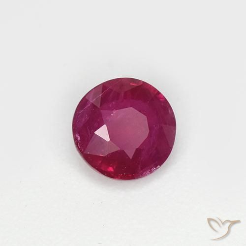 Rubino Rosso medio naturale da 0.64 ct, Rotondo, VS-SI