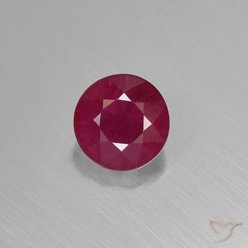 0.95ct Naturale Rosso tendente al rosa Rubino, Rotondo, VS-SI
