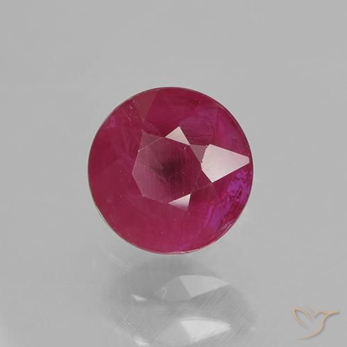 Rubino Rosso medio naturale da 0.96 ct, Rotondo, VS-SI