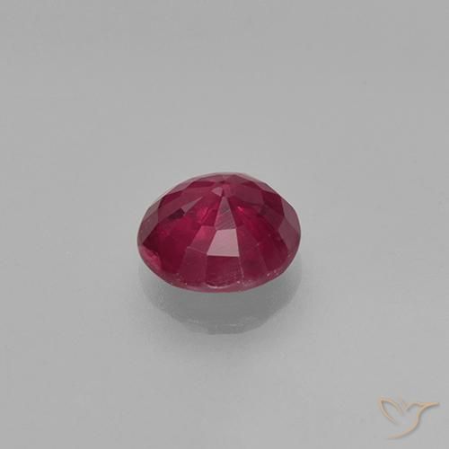 Rubino Rosso tendente al rosa naturale da 0.82 ct, Rotondo, VS-SI