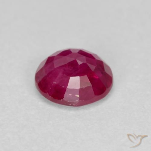 Rubino Rosso tendente al rosa naturale da 0.74 ct, Rotondo, VS-SI