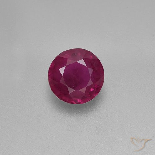 0.73ct Naturale Rosso scuro Rubino, Rotondo, VS-SI, Photo A