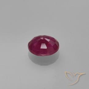 Rubino Rosso scuro naturale da 0.73 ct, Rotondo, VS-SI
