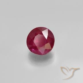 Rubino Rosa rossastro intenso naturale da 0.79 ct, Rotondo, VS-SI