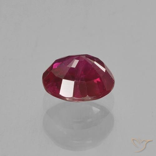 Rubino Rosso medio-scuro naturale da 0.80 ct, Rotondo, VS-SI