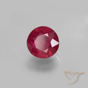 Rubino Rosso medio naturale da 0.71 ct, Rotondo, VS-SI