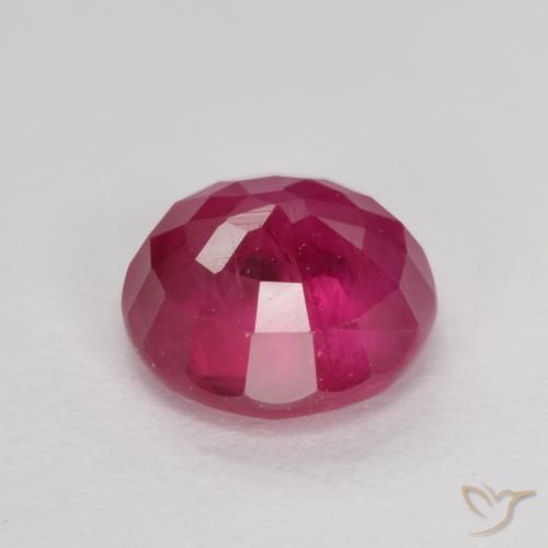 Rubino Rosa rossastra naturale da 0.80 ct, Rotondo, VS-SI