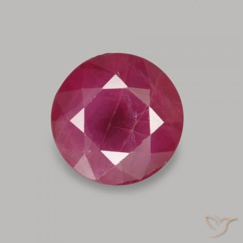 1.10ct Naturale Rosso medio Rubino, Rotondo, VS-SI