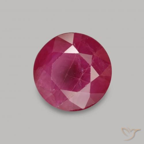 Rubino Rosso medio naturale da 1.10 ct, Rotondo, VS-SI