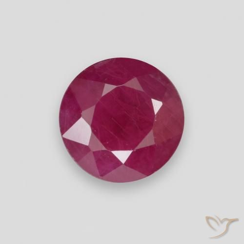 1.07ct Naturale Rosso tendente al rosa Rubino, Rotondo, VS-SI