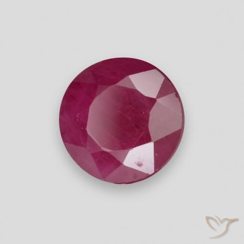 Rubino Rosso tendente al rosa naturale da 1.07 ct, Rotondo, VS-SI