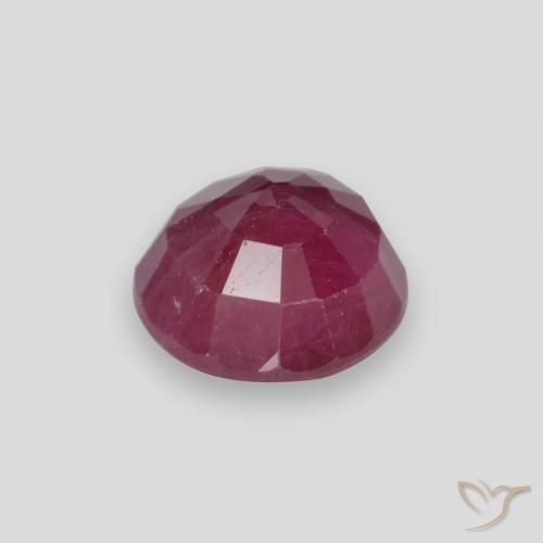 Rubino Rosso tendente al rosa naturale da 1.07 ct, Rotondo, VS-SI