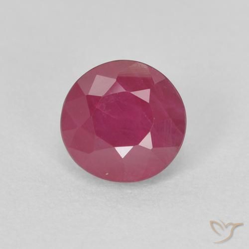 0.60ct Naturale Rosso tendente al rosa Rubino, Rotondo, VS-SI