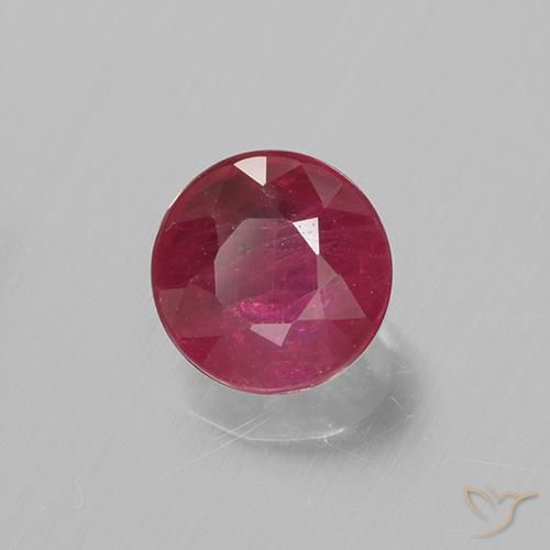 Rubino Cremisi Profondo naturale da 0.64 ct, Rotondo, VS-SI