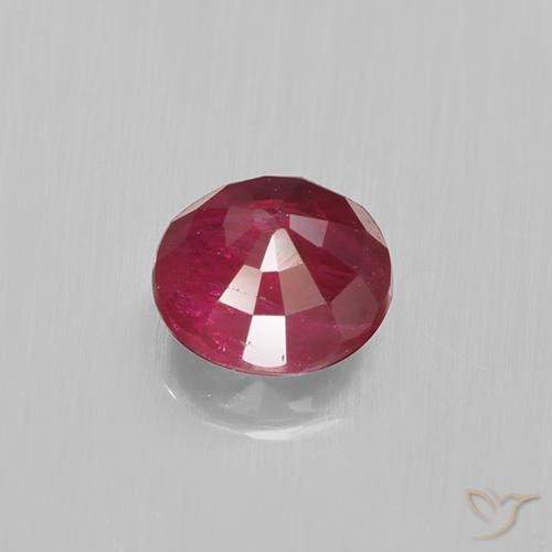 Rubino Cremisi Profondo naturale da 0.64 ct, Rotondo, VS-SI