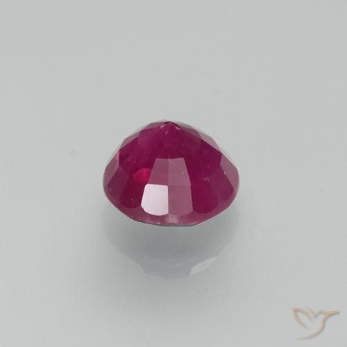 Rubino Rosso tendente al rosa naturale da 0.79 ct, Rotondo, VS-SI
