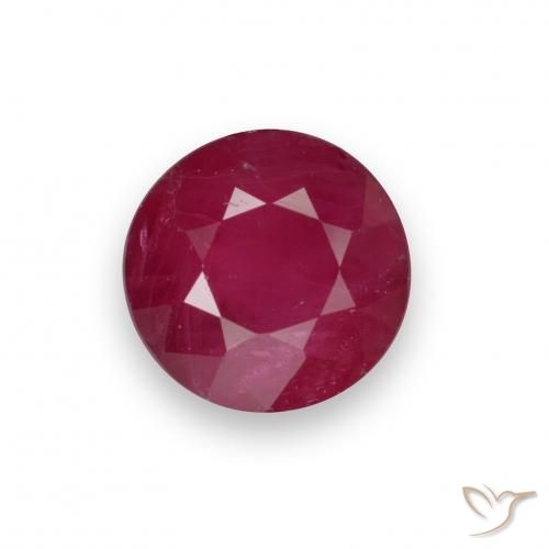 0.69ct Naturale Rosso medio Rubino, Rotondo, VS-SI
