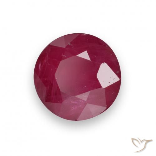 Rubino Rosso medio naturale da 0.69 ct, Rotondo, VS-SI