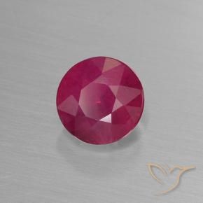 Rubino Rosso tendente al rosa naturale da 1.28 ct, Rotondo, VS-SI
