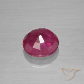 Rubino Rosso tendente al rosa naturale da 1.28 ct, Rotondo, VS-SI